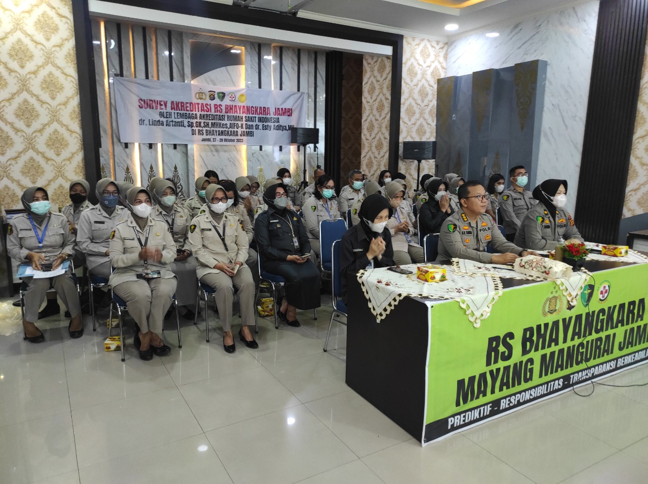 Survey Akreditasi RS Bhayangkara Mayang Mangurai Polda Jambi oleh Surveyor Lembaga Akreditasi Rumah